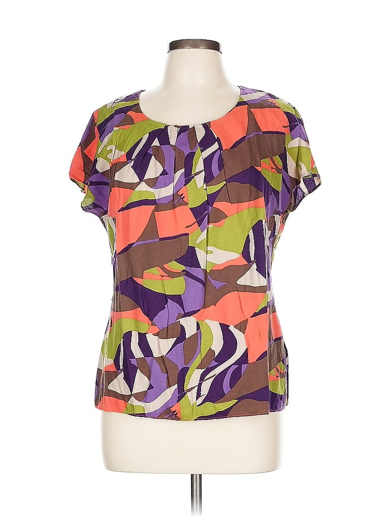 Click to view more detailed imagery on our partner's website Pre-owned Boden Short Sleeve Blouse In Purple