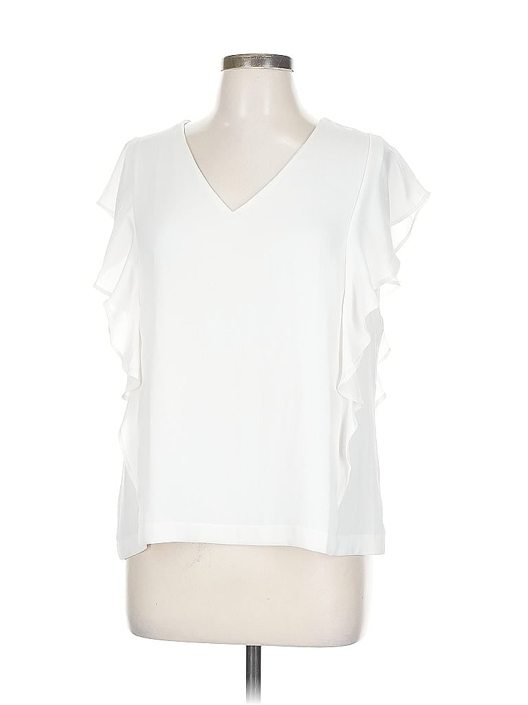 ANN TAYLOR FACTORY Pre-owned Short Sleeve Blouse In White