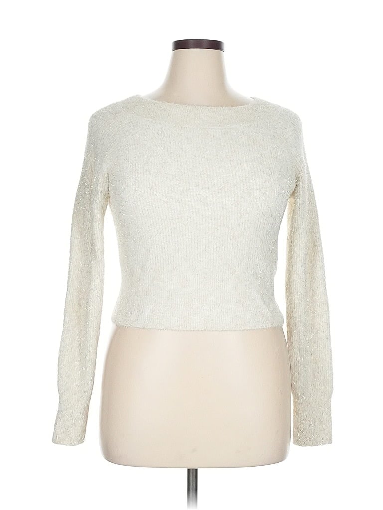 Click to view more detailed imagery on our partner's website Pre-owned Happily Grey Pullover Sweater In White