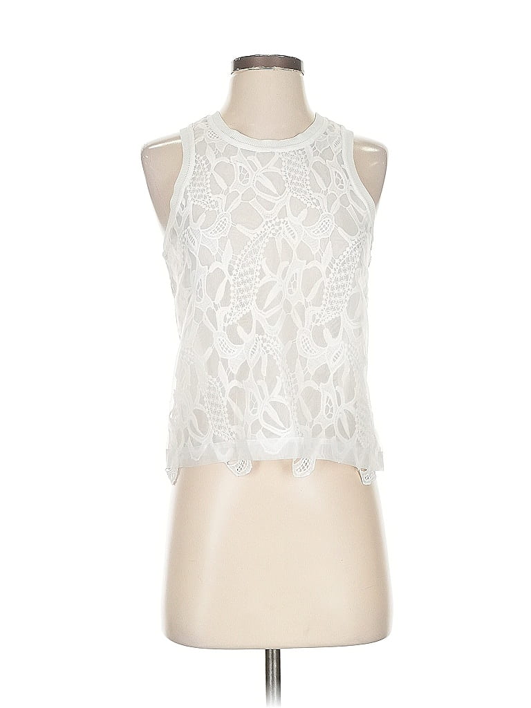 Pre-owned Parker Sleeveless Blouse In White