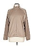Adidas 100% Polyester Solid Tan Track Jacket Size L - photo 1