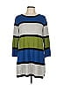 Joseph A. Color Block Gray Casual Dress Size L - photo 1