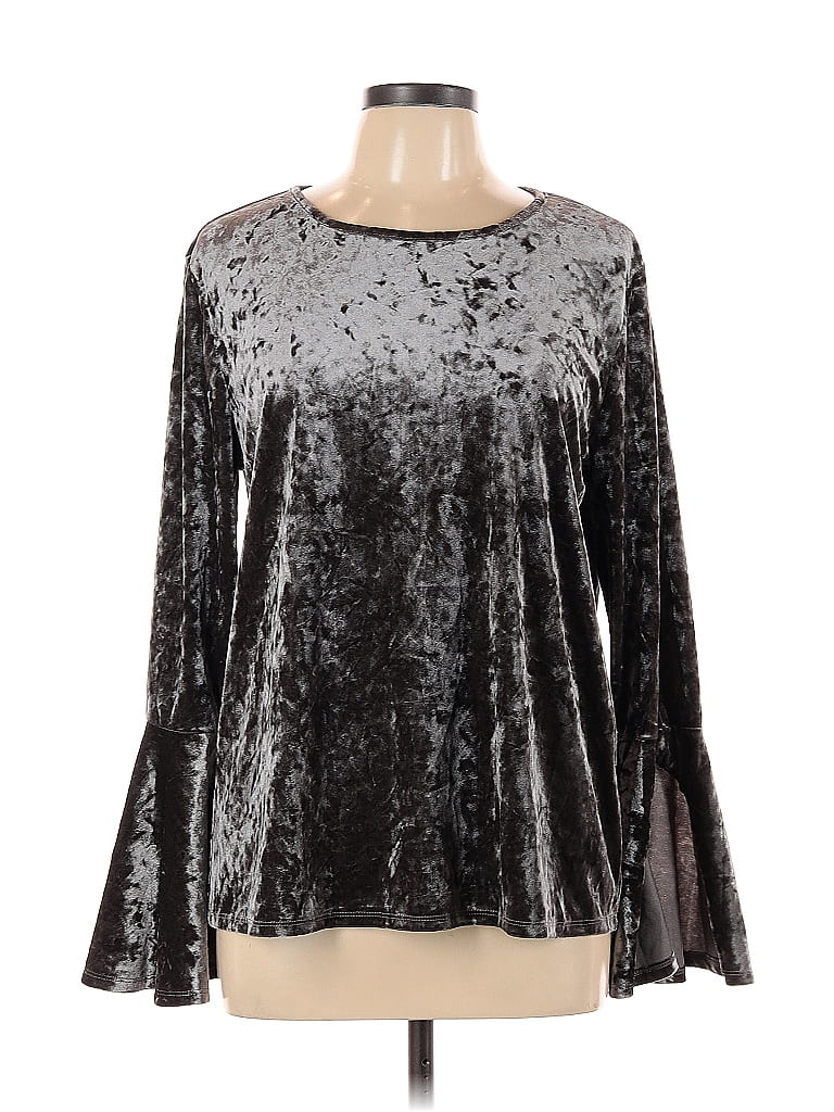 Pre-owned Beachlunchlounge Long Sleeve Blouse In Silver