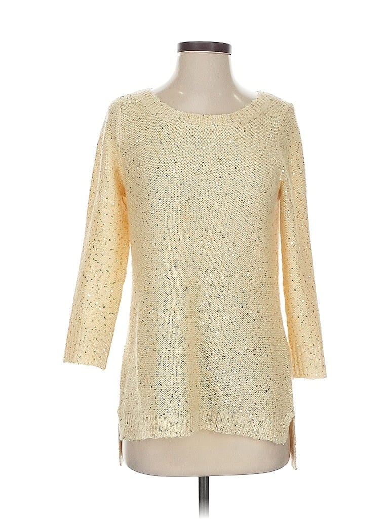 Pre-owned Anne Klein Pullover Sweater In Gold