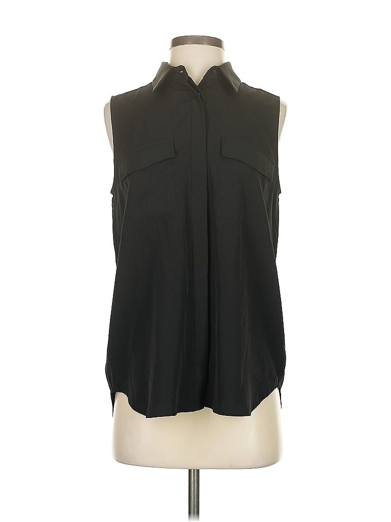 Pre-owned Ann Taylor Sleeveless Blouse In Black