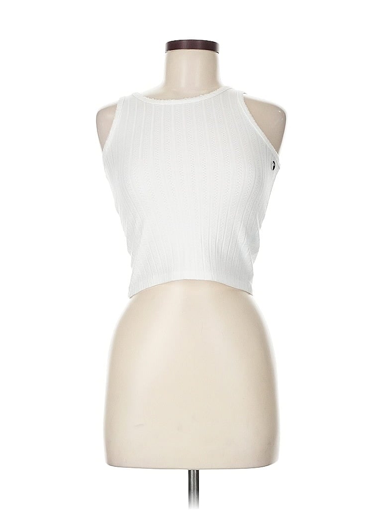 Click to view more detailed imagery on our partner's website Pre-owned Abercrombie Sleeveless Top White Halter Neckline Tops