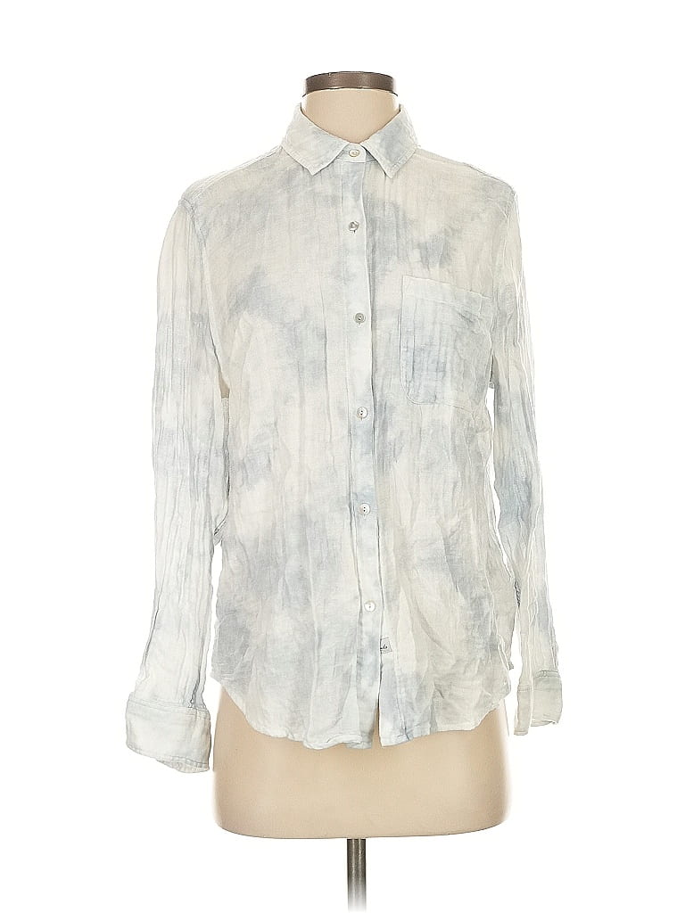 Pre-owned Rails Long Sleeve Blouse In White