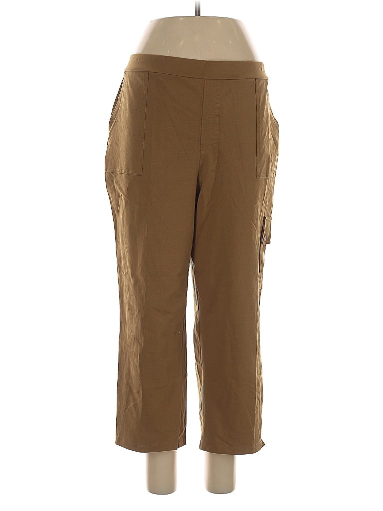 Susan Graver Brown Casual Pants Size 1X - photo 1