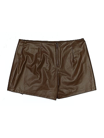 Altar'd State 100% Polyurethane Brown Faux Leather Skirt Size S