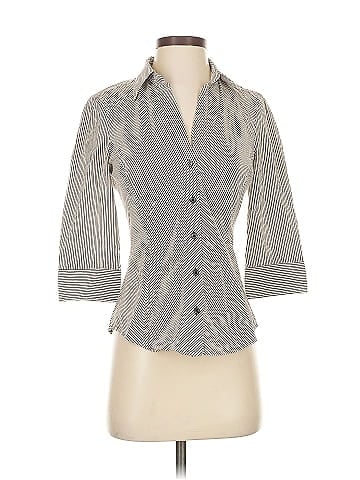 Express Design Studio 3/4 Sleeve Button-Down Shirt (view 1)