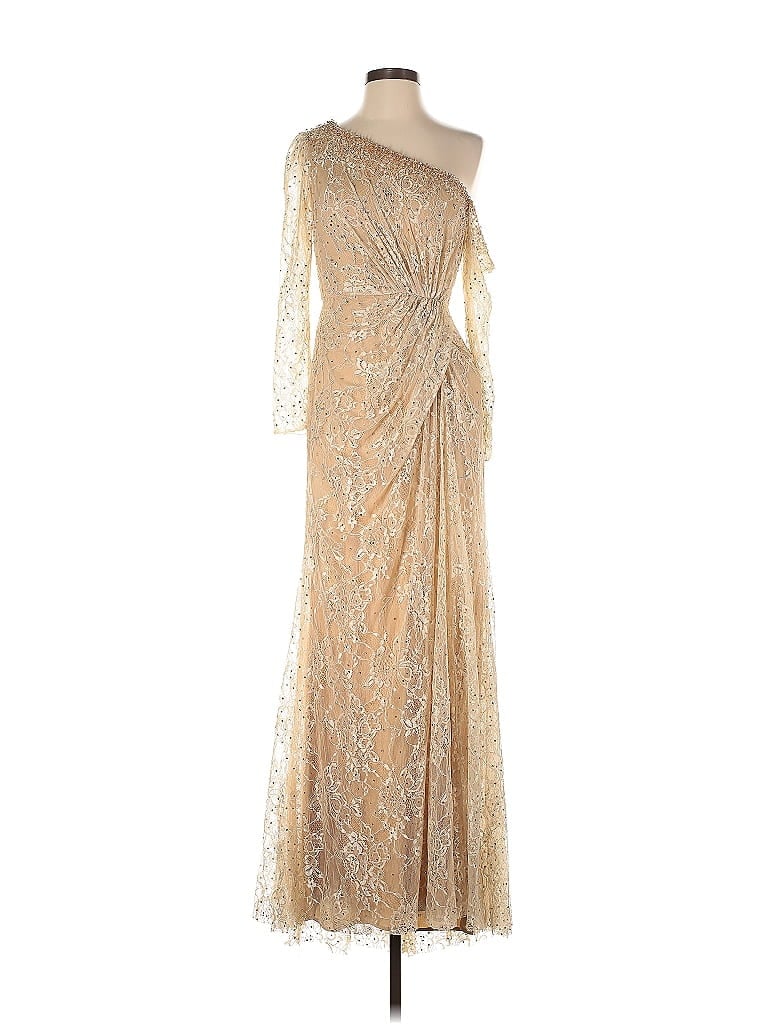 Mac Duggal 100% Polyester Gold Cocktail Dress Size 2 - photo 1