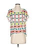 Bisou Bisou 100% Polyester Pink Short Sleeve Blouse Size XS - photo 1