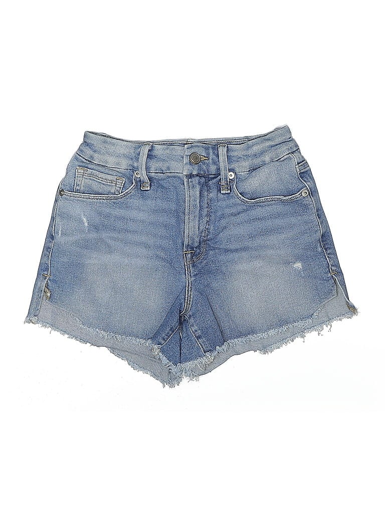 Pre-owned Good American Denim Shorts In Blue