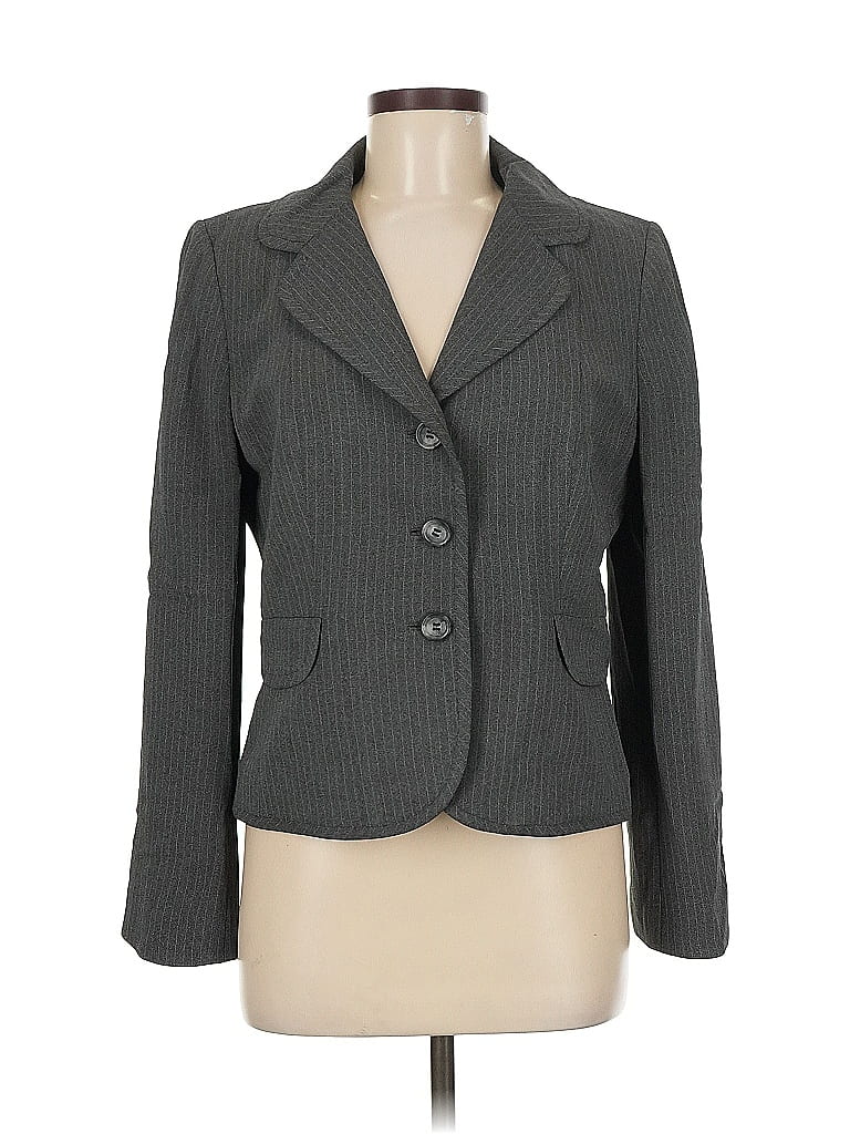 Pre-owned Ann Taylor Blazer Jacket In Gray