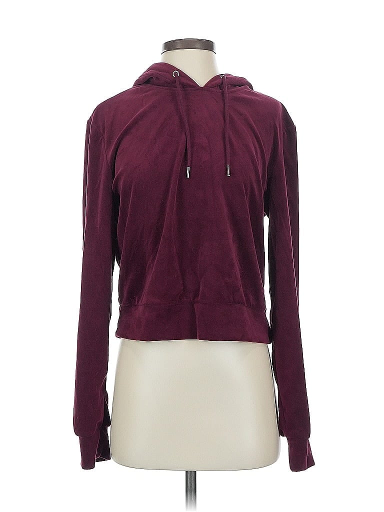 Stradivarius 100% Polyester Burgundy Pullover Hoodie Size S - photo 1