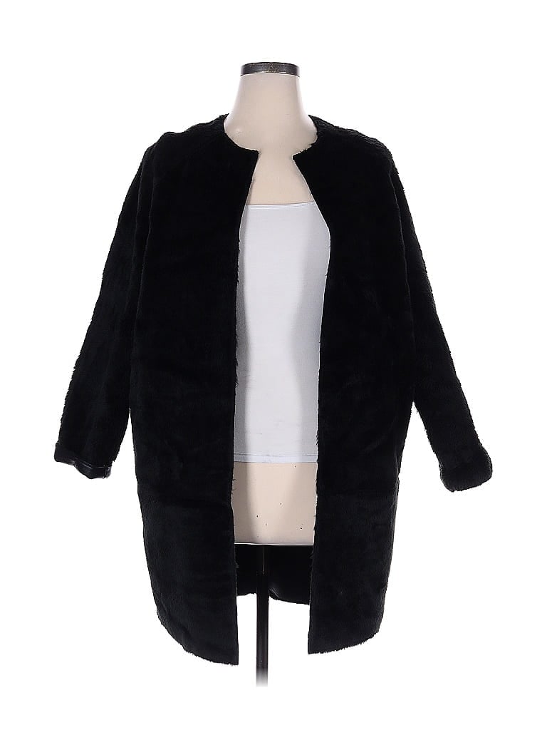 Pre-owned Unbranded Faux Fur Jacket In Black