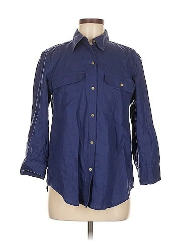 Lauren by Ralph Lauren 3/4 Sleeve Button-Down Shirt (view 1)