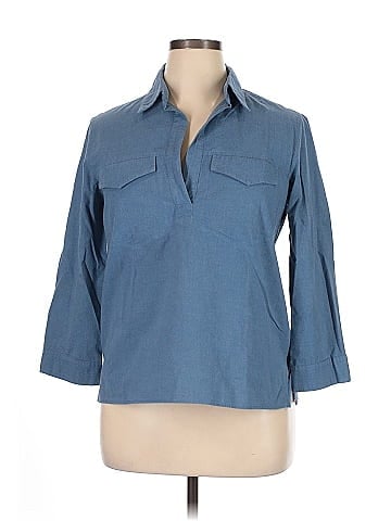 Alcaçuz 3/4 Sleeve Button-Down Shirt (view 1)