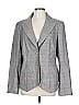 Escada Plaid Gray Wool Blazer Size EU 44 / US 14 - photo 1
