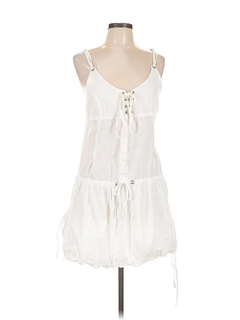 Murmur 100% Cotton White Casual Dress Size L - photo 1
