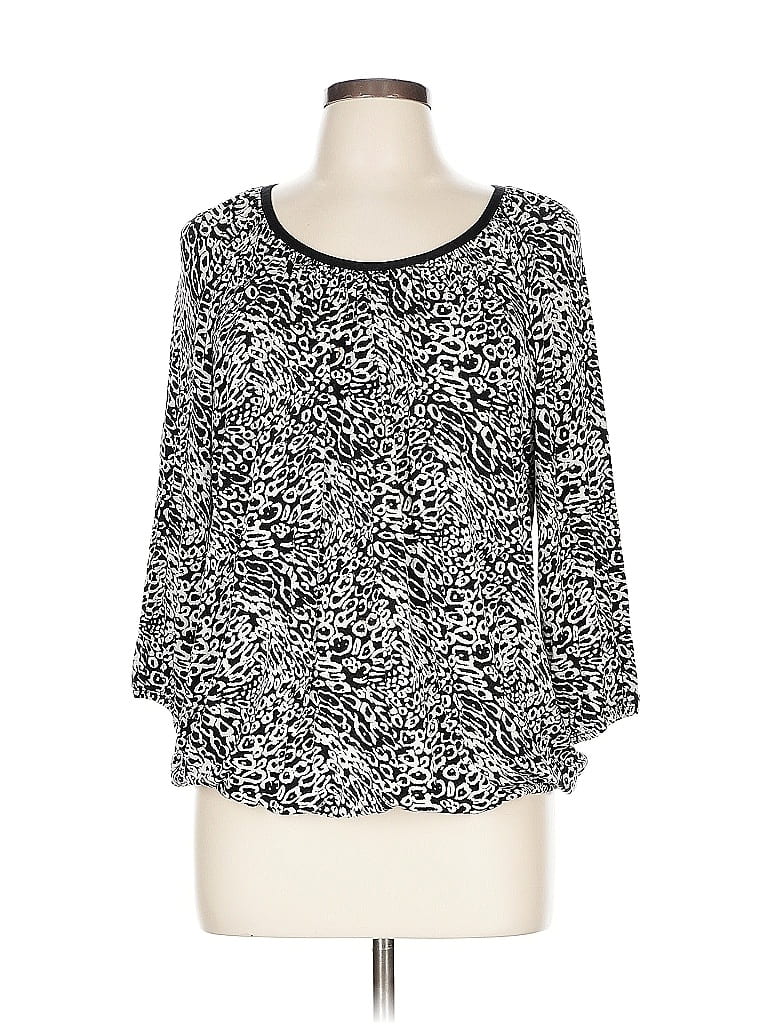 Pre-owned Michael Michael Kors 3/4 Sleeve Blouse In Black