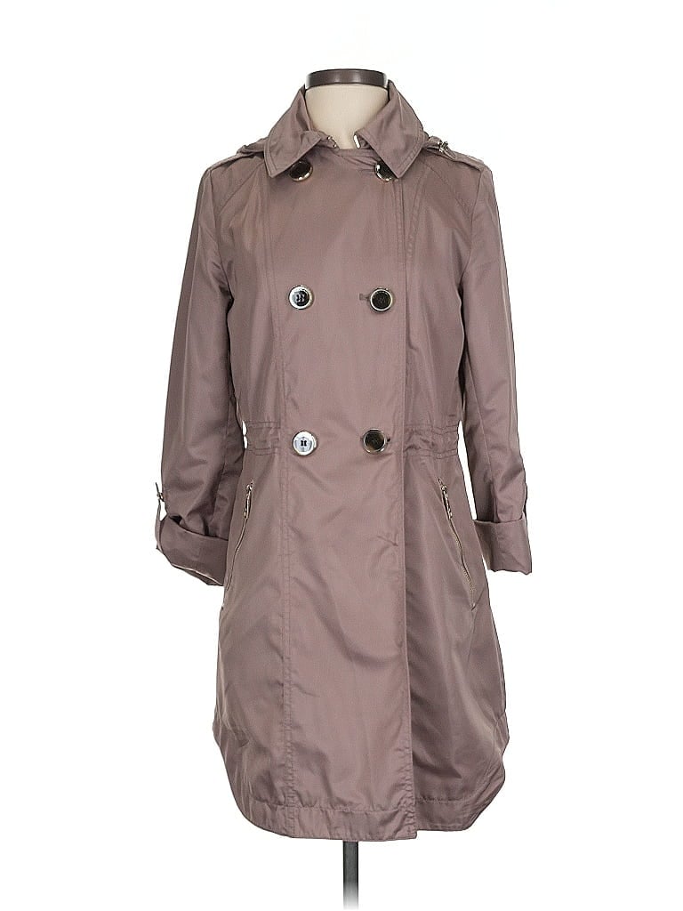 Pre-owned T Tahari Trenchcoat In Brown