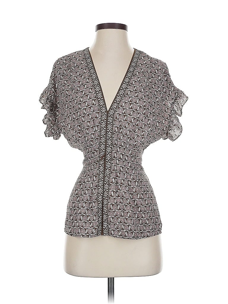 Pre-owned Max Studio Short Sleeve Blouse In Pink