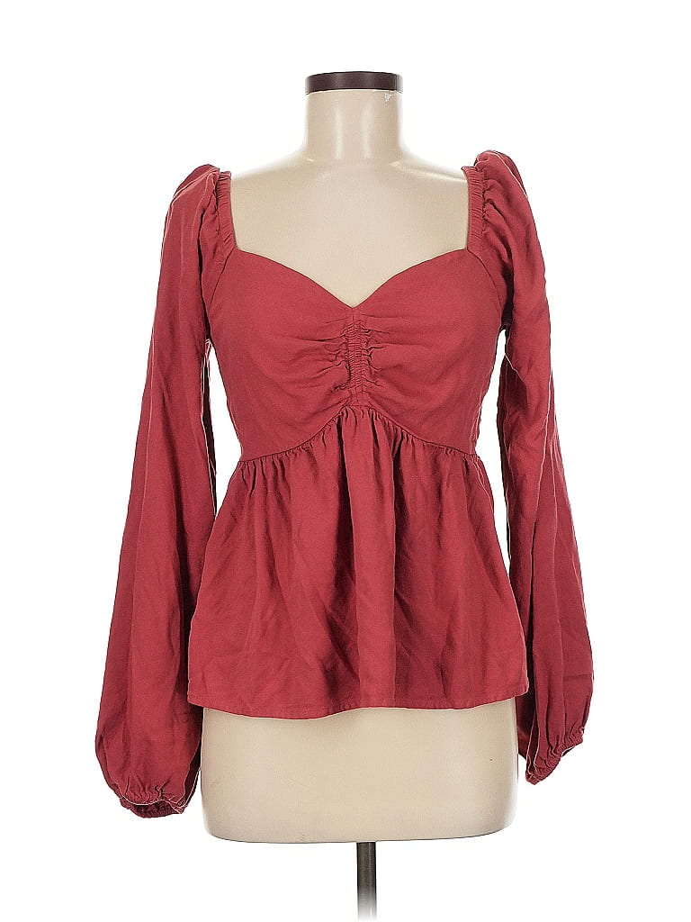 Blouse Supre Manches Longues Bordeaux – Taille L (US 10) – Neuve Avec étiquettes