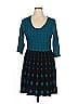 Nina Leonard Argyle Teal Casual Dress Size XL - photo 1