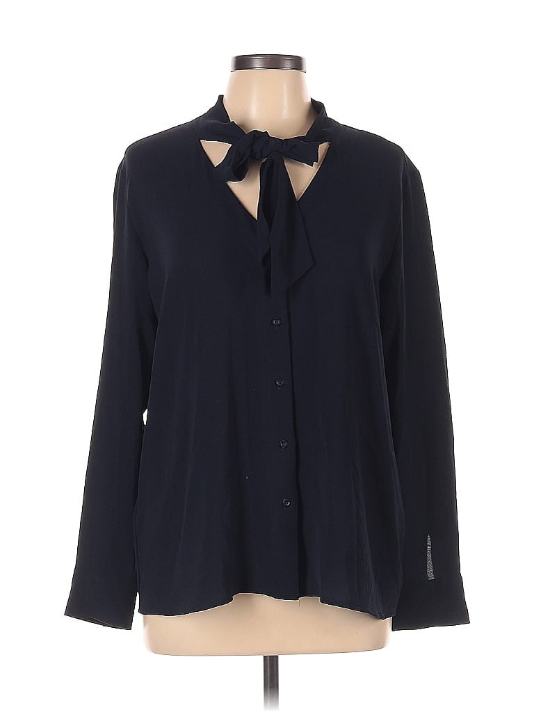 ANN TAYLOR FACTORY Pre-owned Long Sleeve Blouse In Black