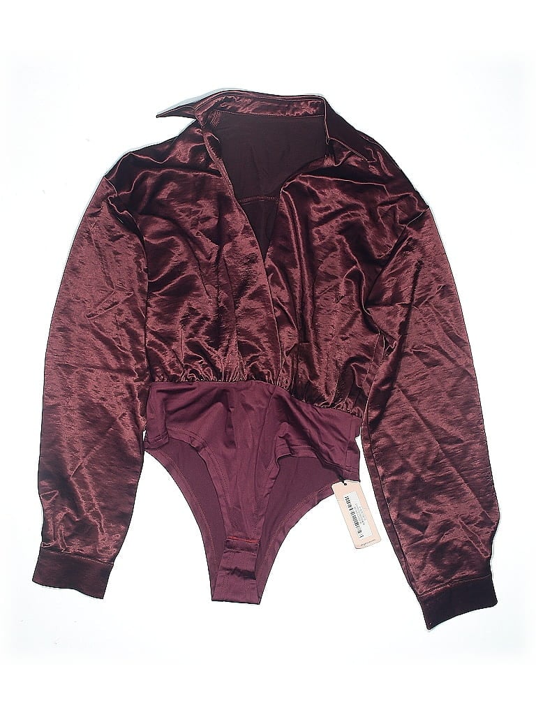 Pre-owned Micas Bodysuit In Burgundy