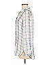 Max Studio 100% Rayon Plaid Ivory Long Sleeve Button-Down Shirt Size M - photo 5