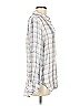Max Studio 100% Rayon Plaid Ivory Long Sleeve Button-Down Shirt Size M - photo 4