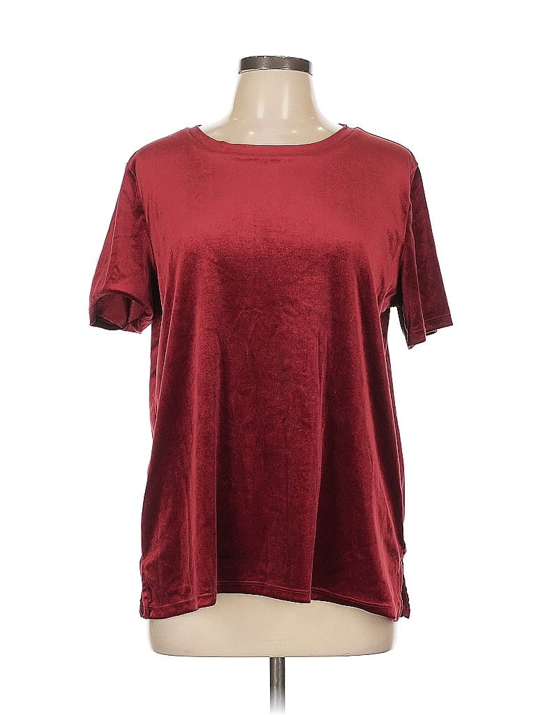 Pre-owned Old Navy Short Sleeve Top Burgundy Crew Neck Tops