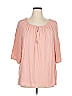 Catherines 100% Rayon Pink 3/4 Sleeve Blouse Size 1X - photo 1