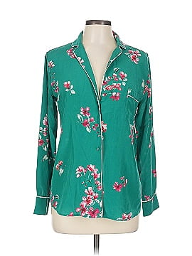 Sézane Long Sleeve Silk Top