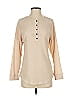 Unbranded Tan Ivory Long Sleeve Polo Size S - photo 1