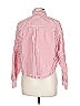 American Eagle Outfitters 100% Cotton Stripes Red Long Sleeve Button-Down Shirt Size L - photo 2