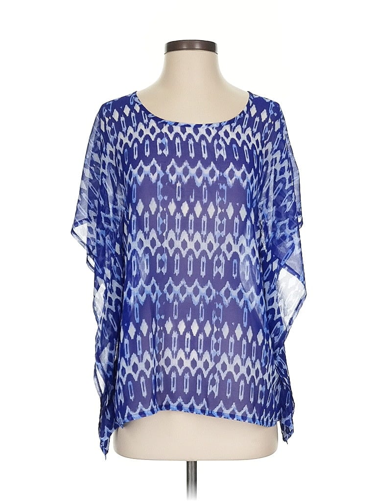Pre-owned H&m 3/4 Sleeve Blouse In Blue
