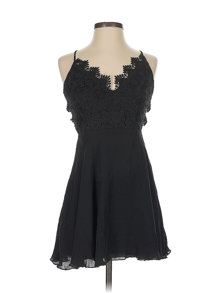 Bebe 100% Polyester Black Cocktail Dress Size 4 - photo 1