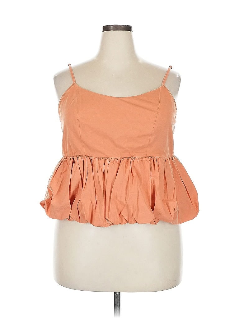 Maeve by Anthropologie 100% Cotton Orange Sleeveless Blouse Size 2X - photo 1