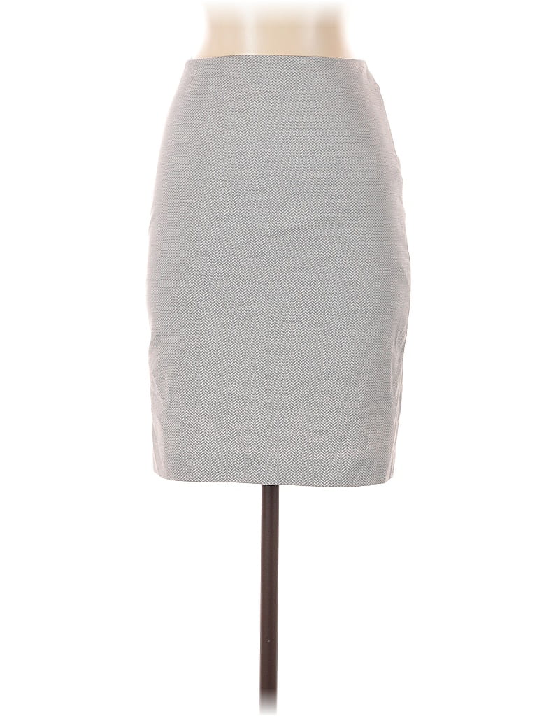 Pre-owned White House Black Market Formal Skirt In Gray