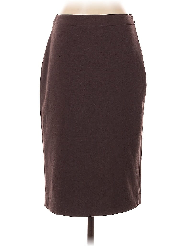 Moda International Solid Brown Formal Skirt Size 2 - photo 1