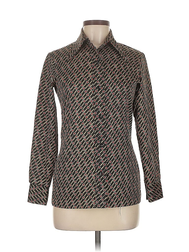 Pre-owned Assorted Brands Long Sleeve Blouse In Black