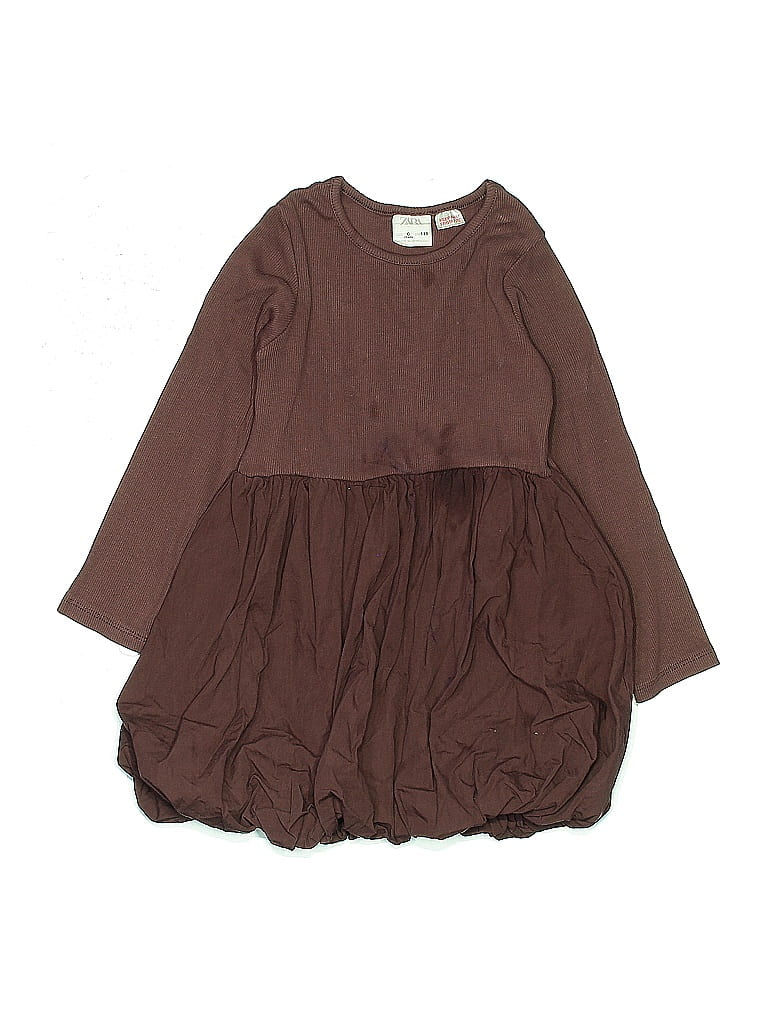 Zara Kids Brown Burgundy Dress Size 6 - photo 1