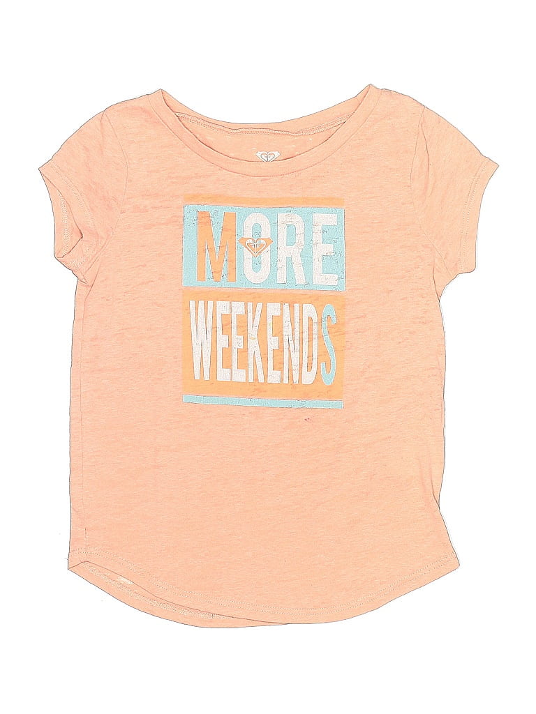 Pre-owned Roxy Girl Kids' Short Sleeve T-shirt In Orange