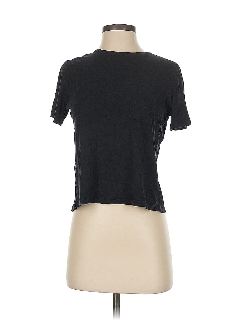 Pre-owned Zara Short Sleeve T-shirt In Black