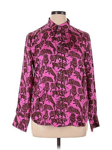 J.Crew Collection Long Sleeve Silk Top (view 1)