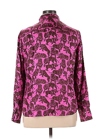 J.Crew Collection Long Sleeve Silk Top (view 2)