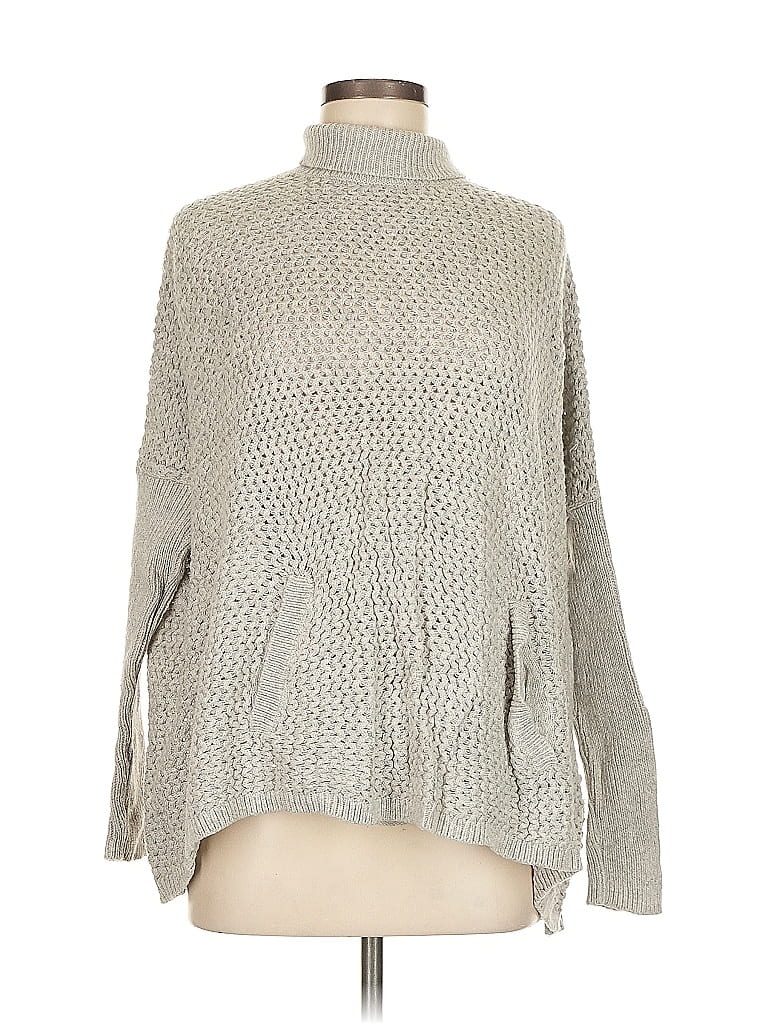 Pre-owned Ann Taylor Loft Turtleneck Sweater In Gray